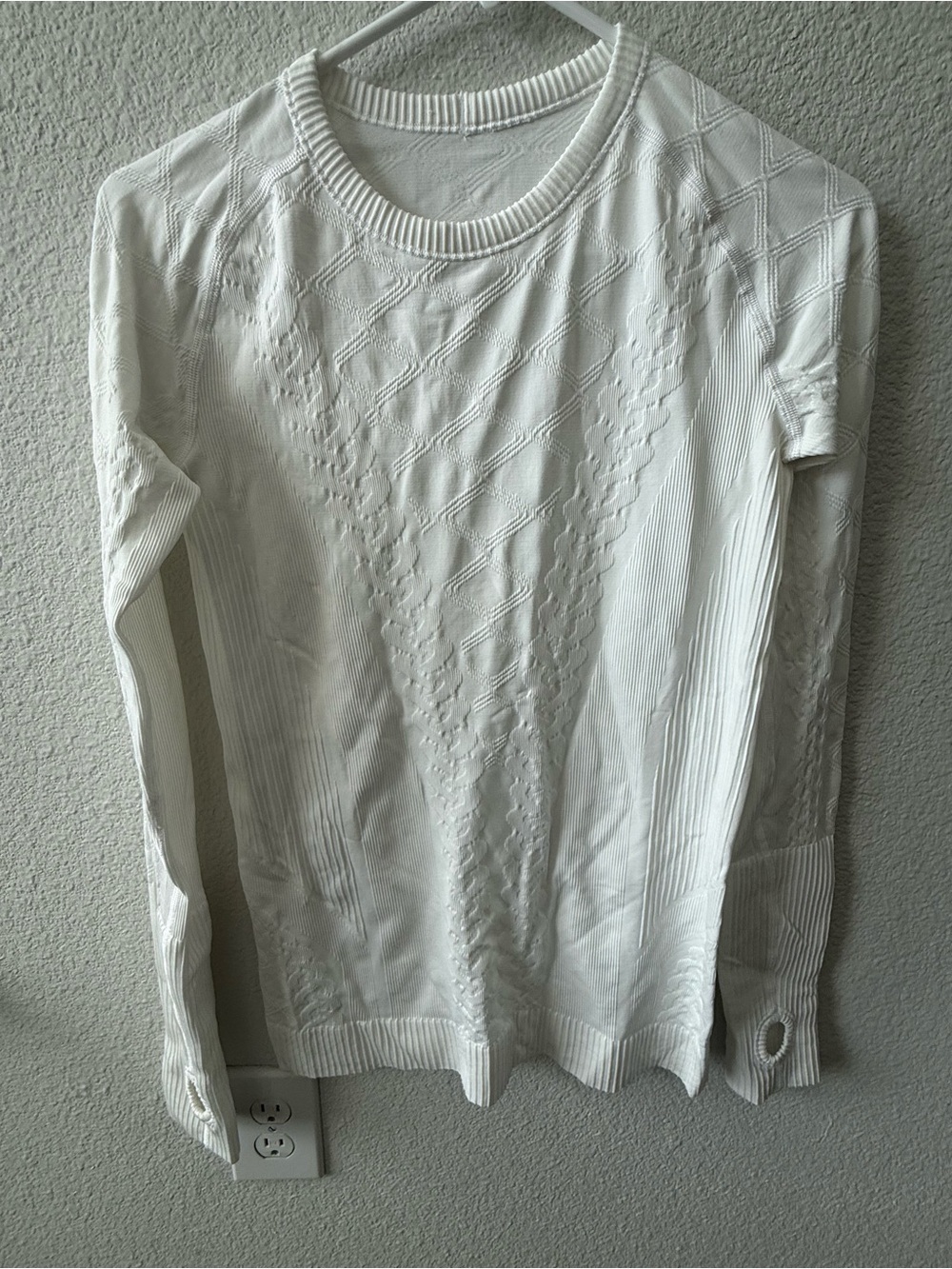 lululemon athletica White Long-Sleeve Knit Top